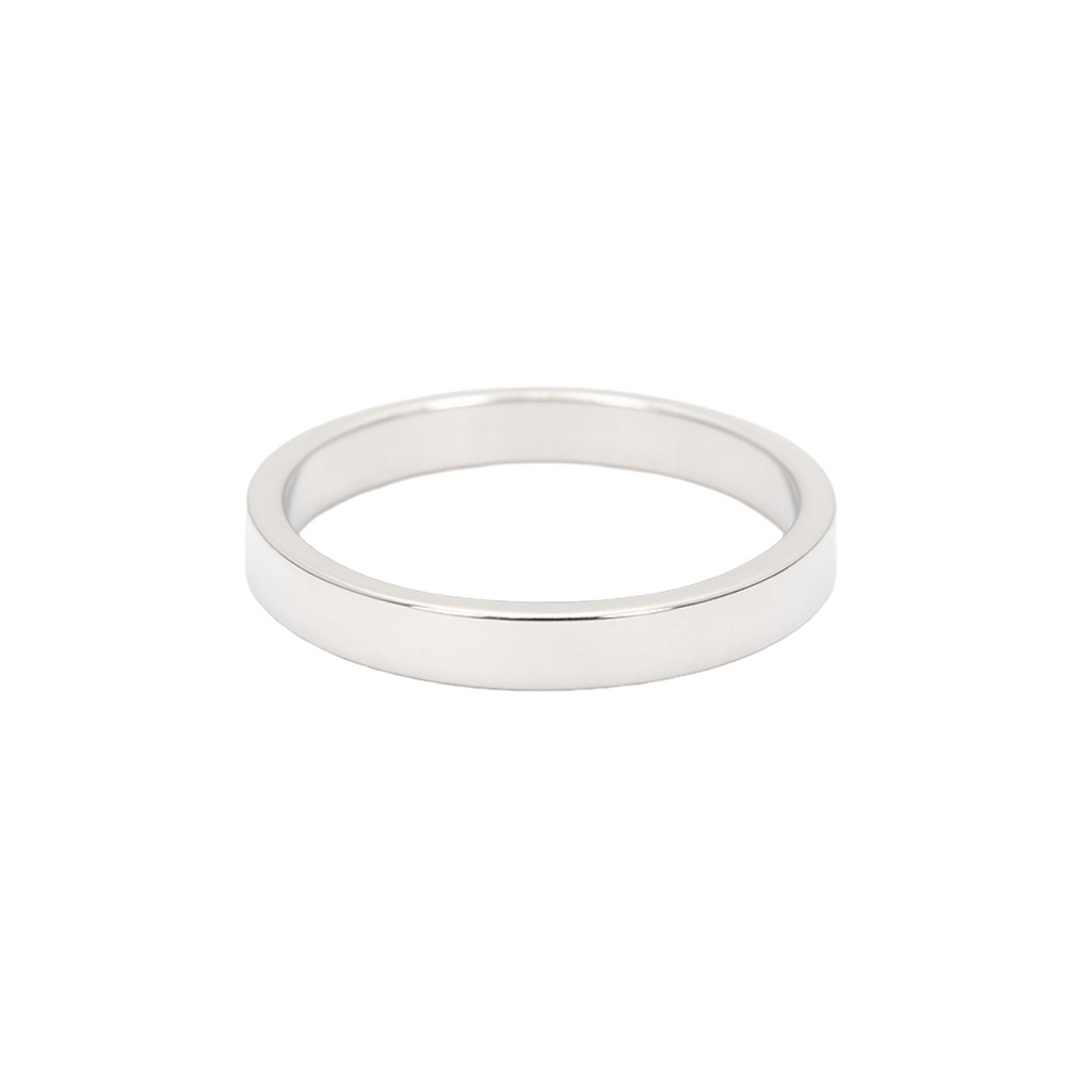 Flat Silver Wedding Bands