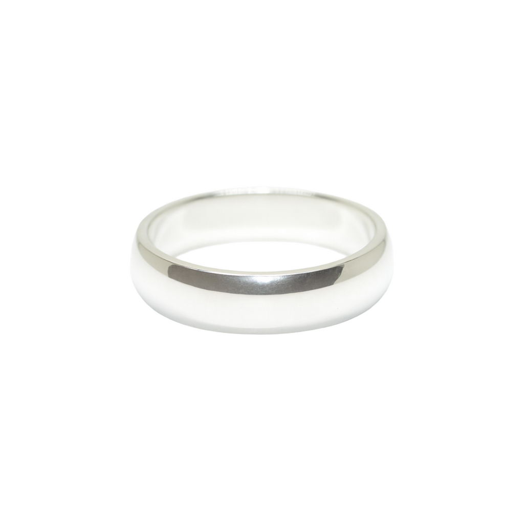 Classic Polished Silver Wedding Bands