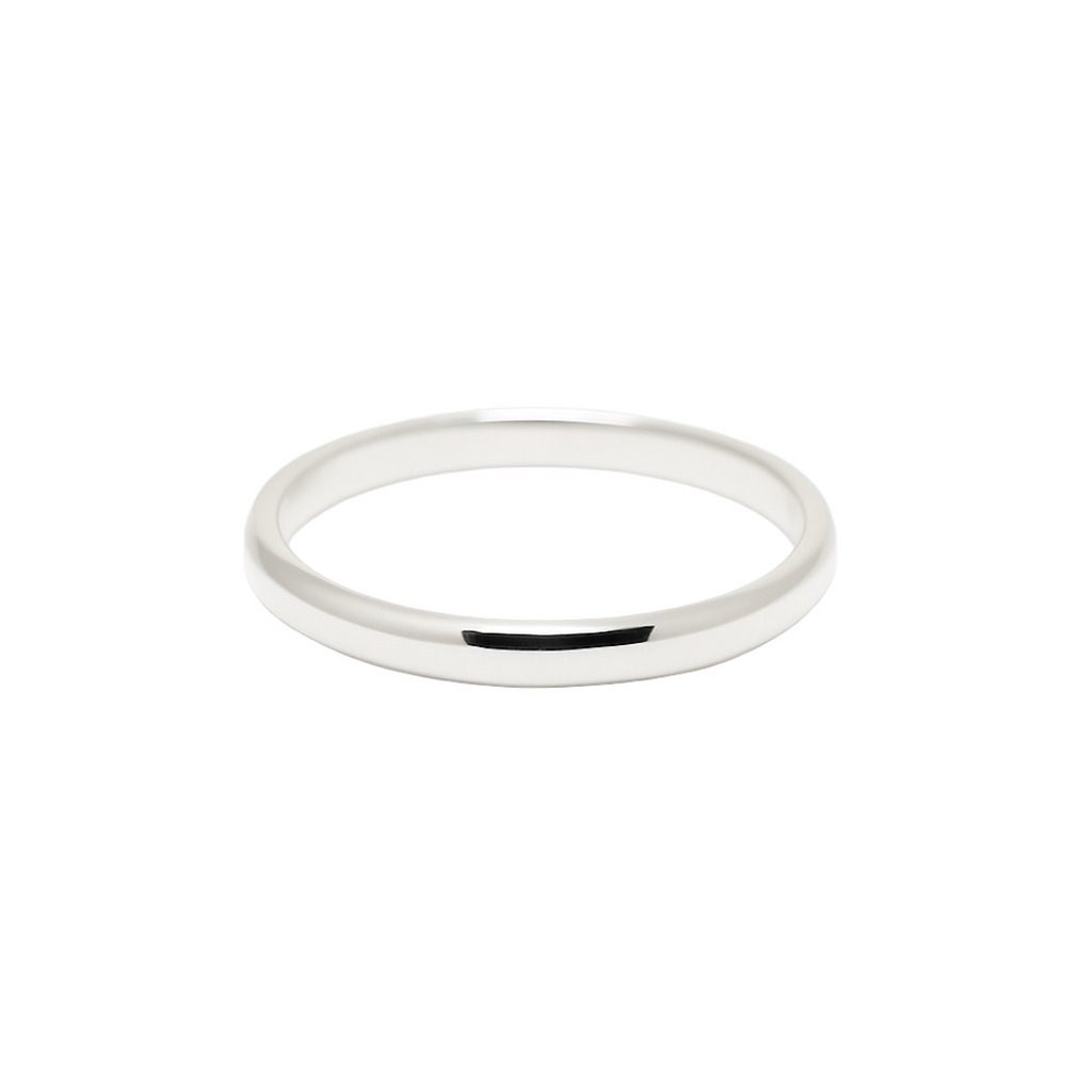 Silver Thin Wedding Bands