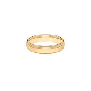 Half-Round Wedding Bands with Milgrain Detailing
