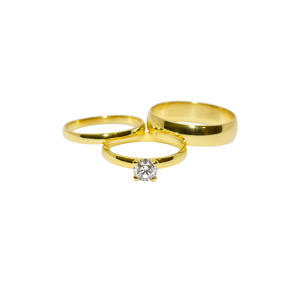 Bridal Sets – Golden Classic Solitaire