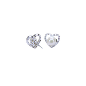 Radiant Elegance: 925 Silver Set with Pearls and CZ gift ideas