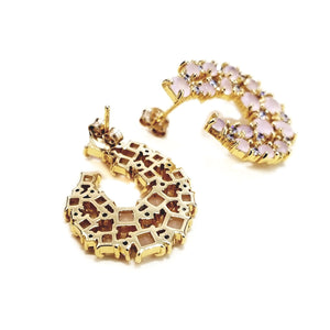 Chic crystal and zirconia earrings