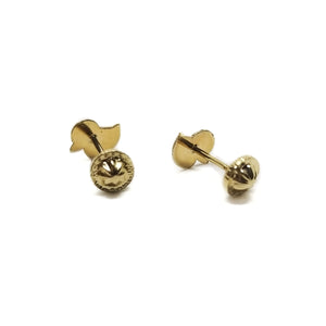 14k gold baby earrings duckies.