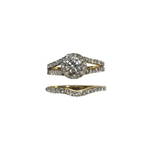 1 ct diamond engagement ring duo