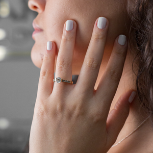 White sapphire engagement rings