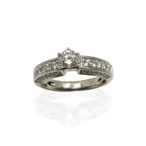 1.0 ct Diamond 18 white gold engagement ring