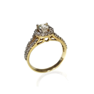 1 ct diamond engagement ring duo