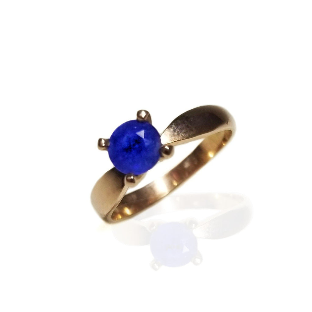10k rose gold sapphire engagement ring