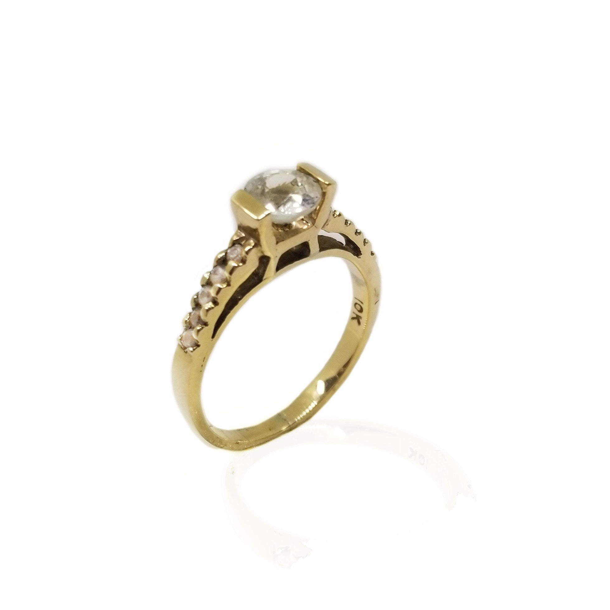 White sapphire engagement rings