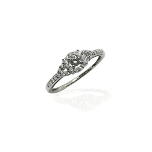 10k white gold diamond engagement ring duo