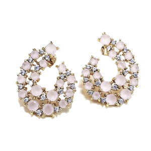 Chic crystal and zirconia earrings