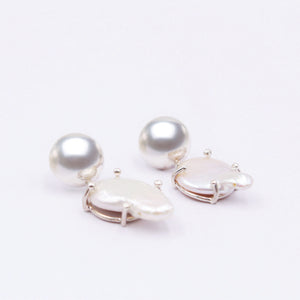 Sterling silver pearl earrings