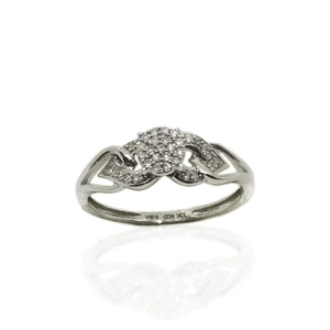 10k white gold diamond engagement ring