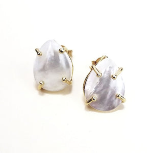 Silver and mother-of-pearl earrings